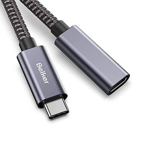 

Удлинительный кабель USB Type C Belkertech [3метра] USB 3.1 [10 Гбит/с], Серый
