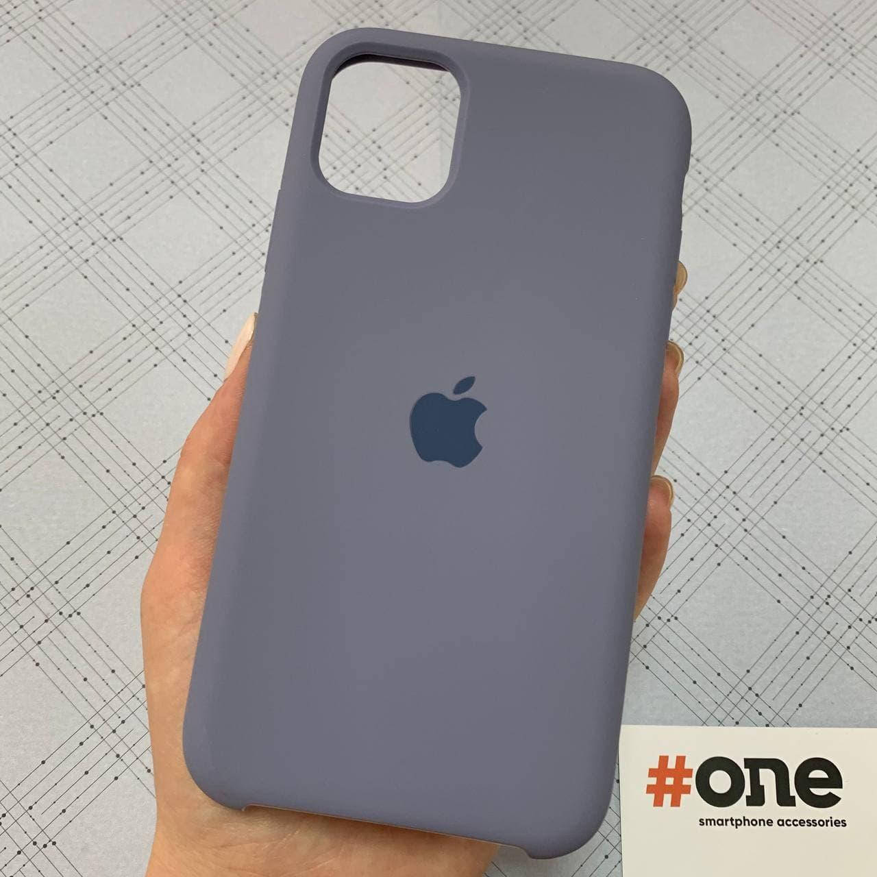 

Чехол для iPhone 11 Silicone Case с микрофиброй бархатом силикон кейс на телефон айфон 11 лавандовый 28 SLK