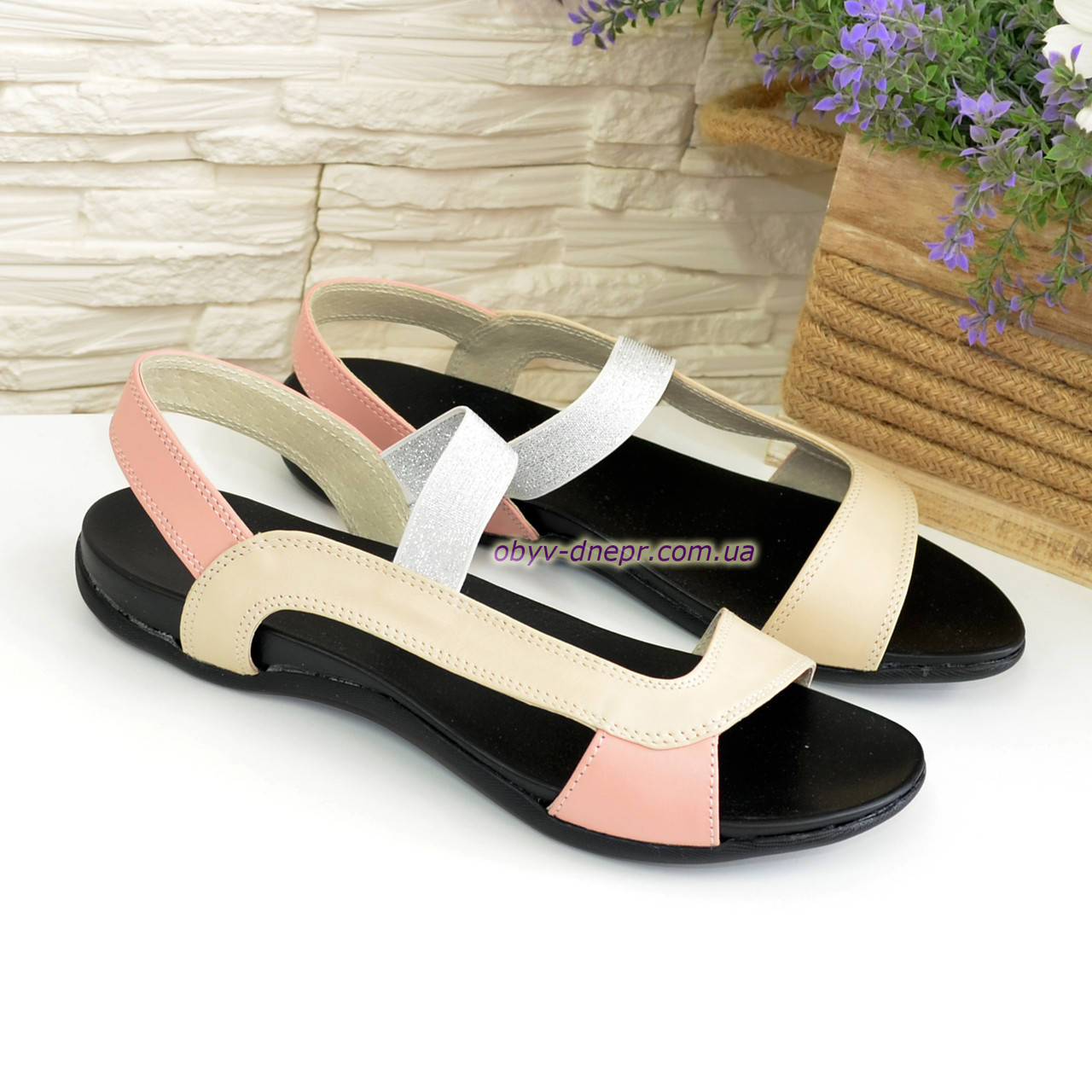 

Босоножки женские кожаные светлые на ортопедической подошве