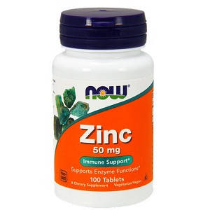 

Витамины и минералы Now Zinc 50 mg. (100 таблеток.)