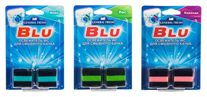 

Кубики для зливного бачка "BLU FORCE" Океан (2шт.), 24уп.\ящ.