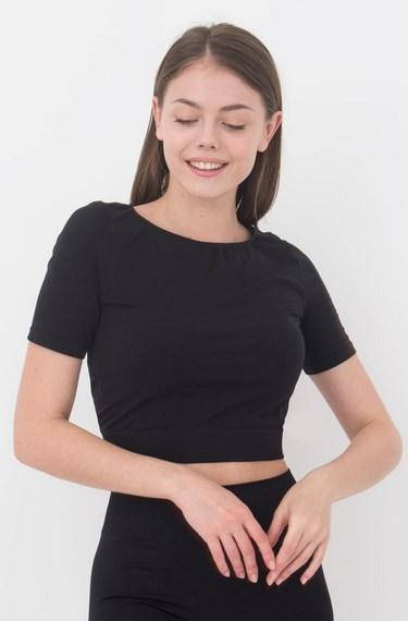 

Укороченная бесшовная футболка с коротким рукавом (кроп-то) Crop t-shirt Giulia S/M, green ash(фисташка)