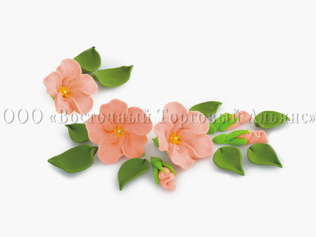 

Фигурки из мастики - Набор "Мальвы" - Персиковые - 30878