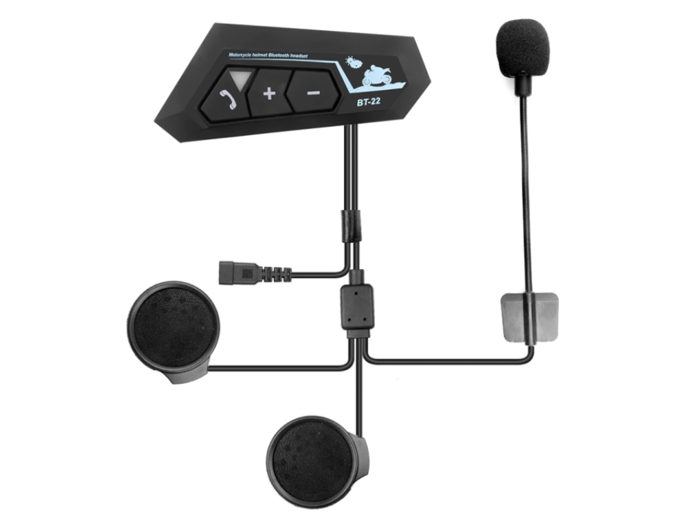 

Гарнитура BT-22 Bluetooth 5.0 для мотоциклетного шлема с микрофоном, Красный
