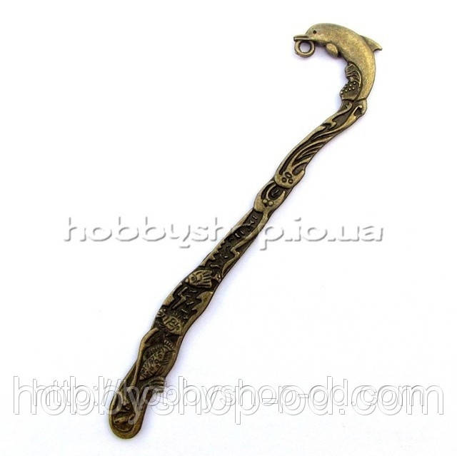 

Закладка для книг Дельфин бронза (большая)