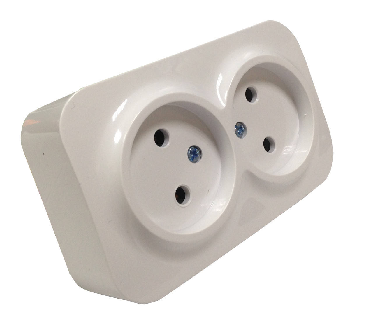 

Розетка подвійна б/з накл. керам. біла 10А/16А Дизайнерська MODA (10шт/уп 200шт/ящ)(18102) ТМ LUMANO