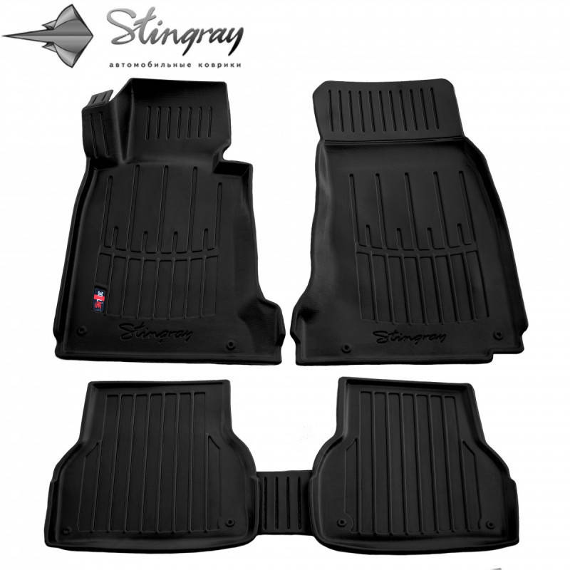 

Резиновые 3D коврики в салон на BMW 5 (E39) (1995-2003)/ БМВ 5 Е39, Черный
