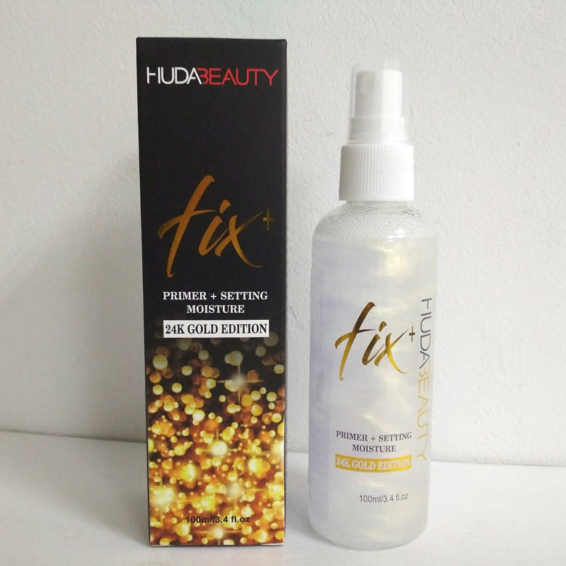 

Фиксатор для макияжа лица HUDA BEAUTY Fix+ 24K Gold увляжняющий 100 мл