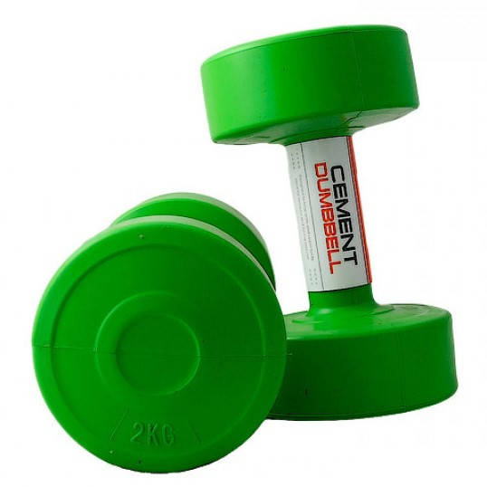 

Гантели LiveUp Cement Dumbell 2 кг с пластиковым покрытием (LS2003-2), Зелёный