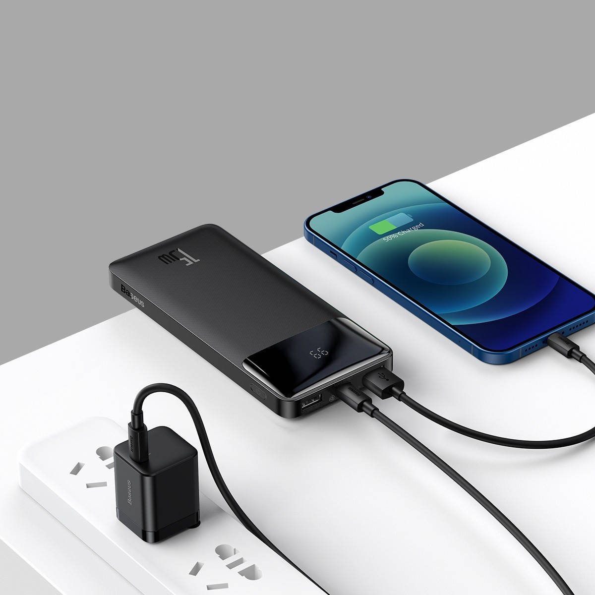 

Power Bank Baseus Bipow Digital Display Power bank 10000mAh 15W Black PPDML-I01