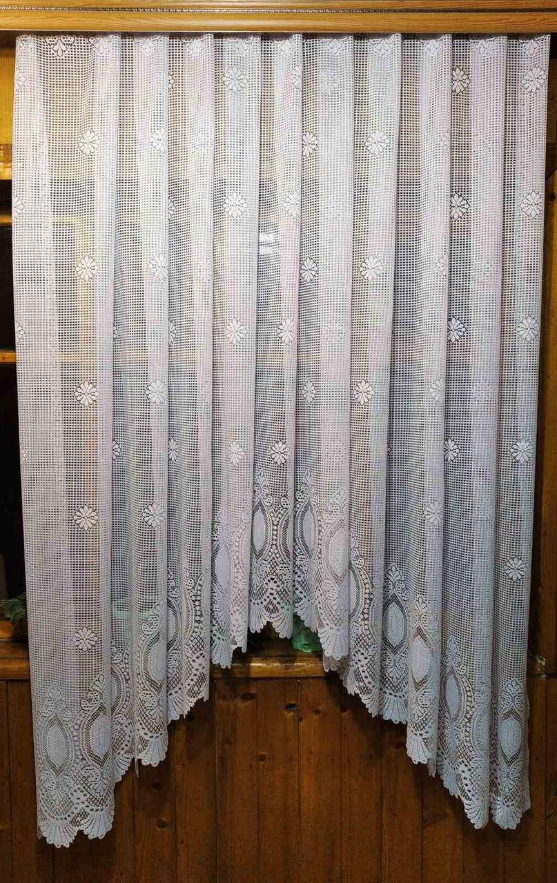 

Тюль кухонная арка жаккардовая, Белый