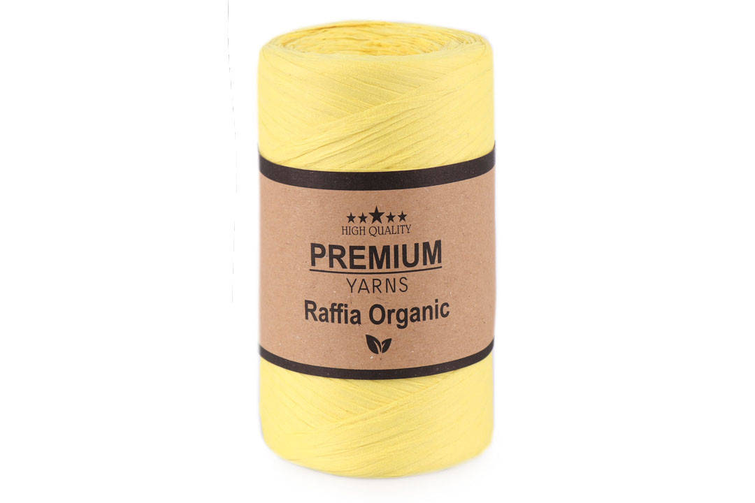 

Premium Yarn Raffia Organic, Лимон №7, Желтый