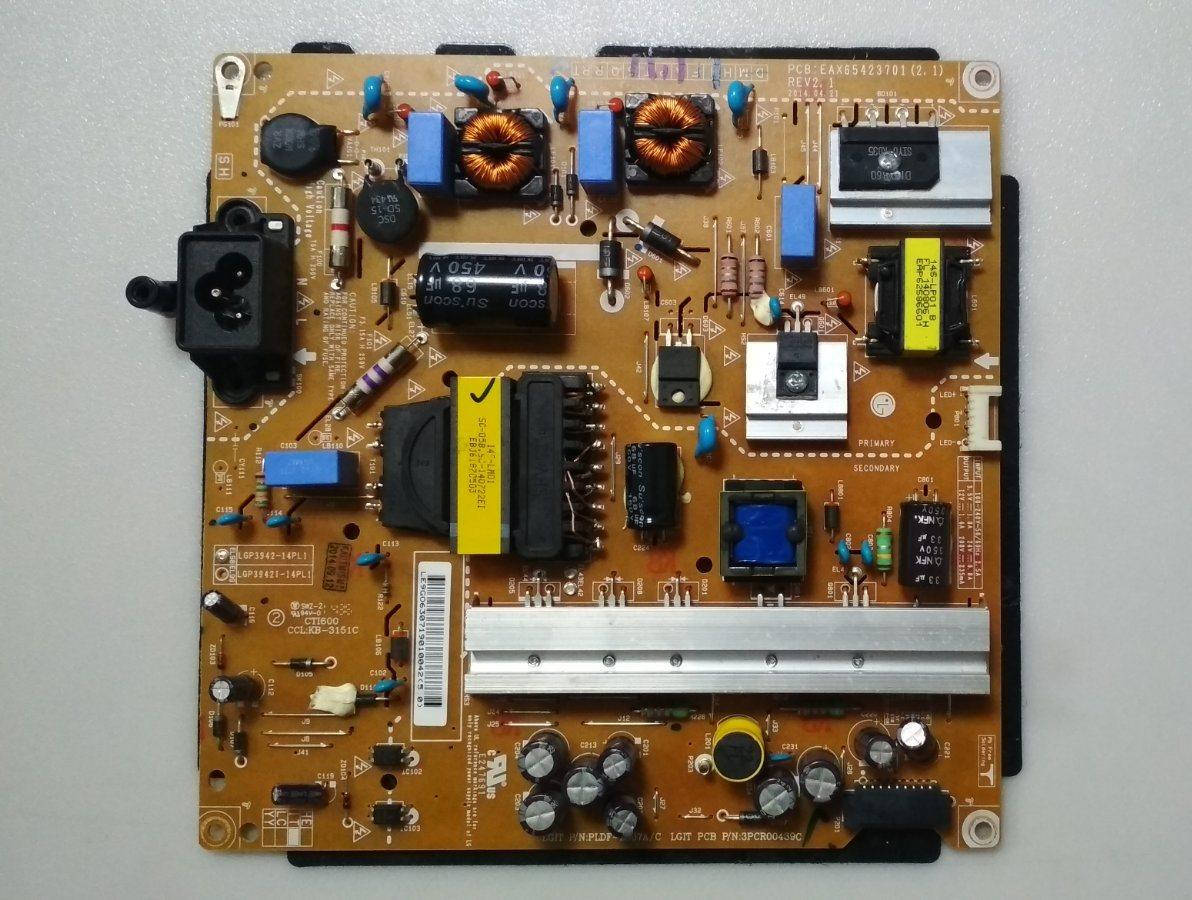 

Блок питания EAX65423701 (2.1) LGP3942-14PL1 к телевизору LG 42LB561V