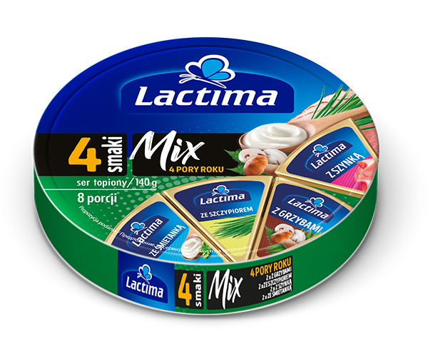 

Сыр сегментами плавленный "Времена года" Mix "Lactima" фасовка 0.140 kg