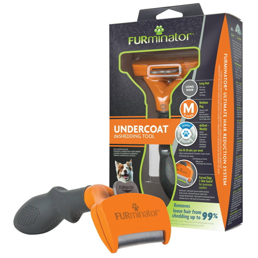 

Furminator Long Hair Medium Dog фурминатор для длинношерстных собак 9-23кг