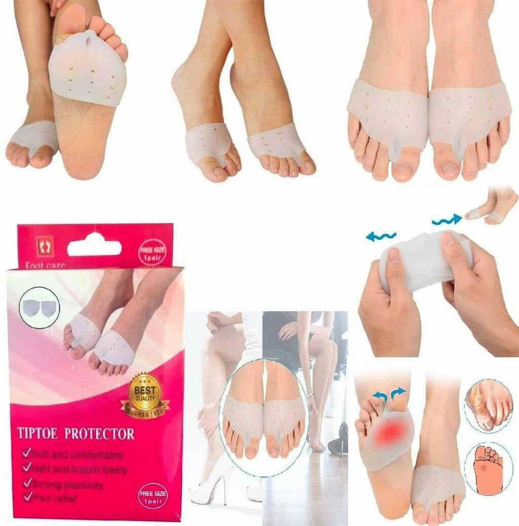 

Протектор для стоп силиконовый с разделителем пальцев Tiptoe protector