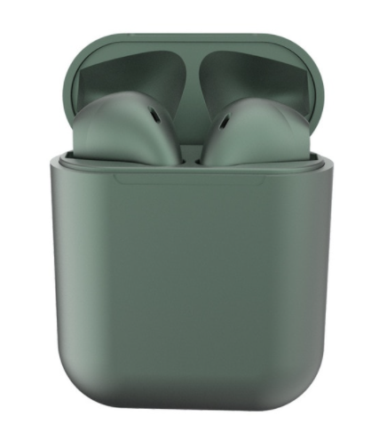 

Беспроводные наушники с микрофоном bluetooth наушники в кейсе inPods 12 Simple Темно-зелёный глянцевый