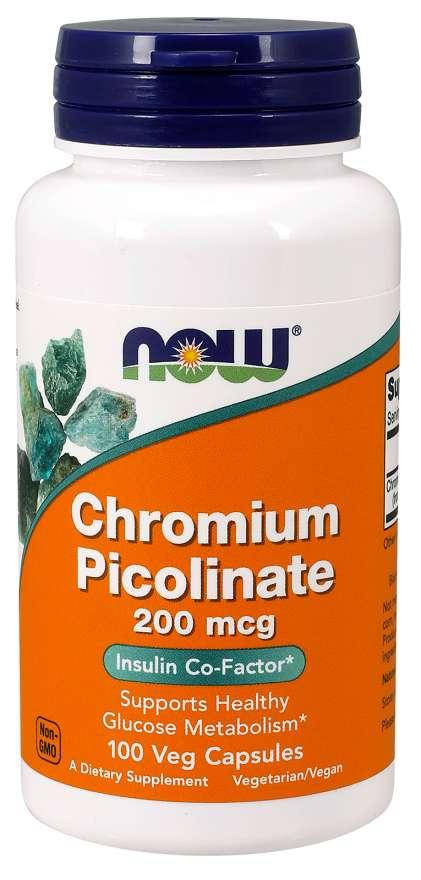 

Блокатор жиров Now Foods - Chromium Picolinate 200 мкг (100 капсул)