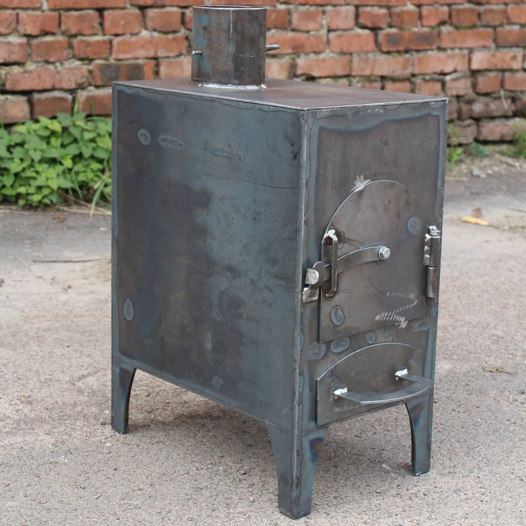 

Буржуйка стальная малая на дровах "Домовичек" Отопительные печи буржуйки для дачи, гаража, небольших помещений