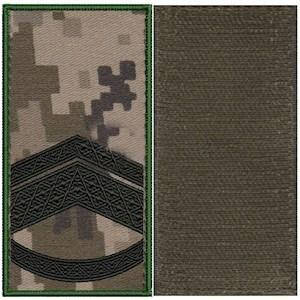 

Погоны в пикселе на липучке (черная нитка, оливковый кант) Майстер-сержант