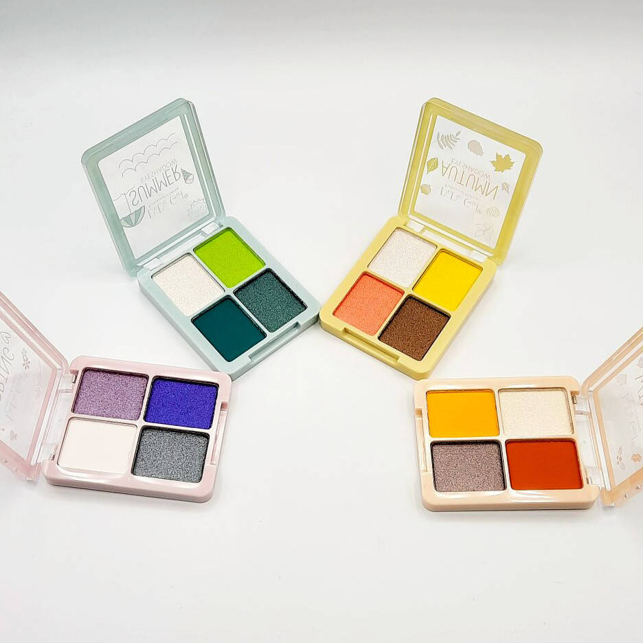 

Тени блестящие красные/синие/желтые/зеленые 4 цвета, женские тени Глиттер для глаз Season 4 color DoDo Girl