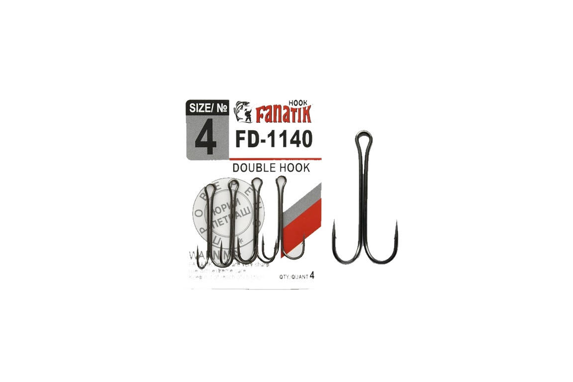 

Двойные крючки Fanatik FD-1140 №4 4шт
