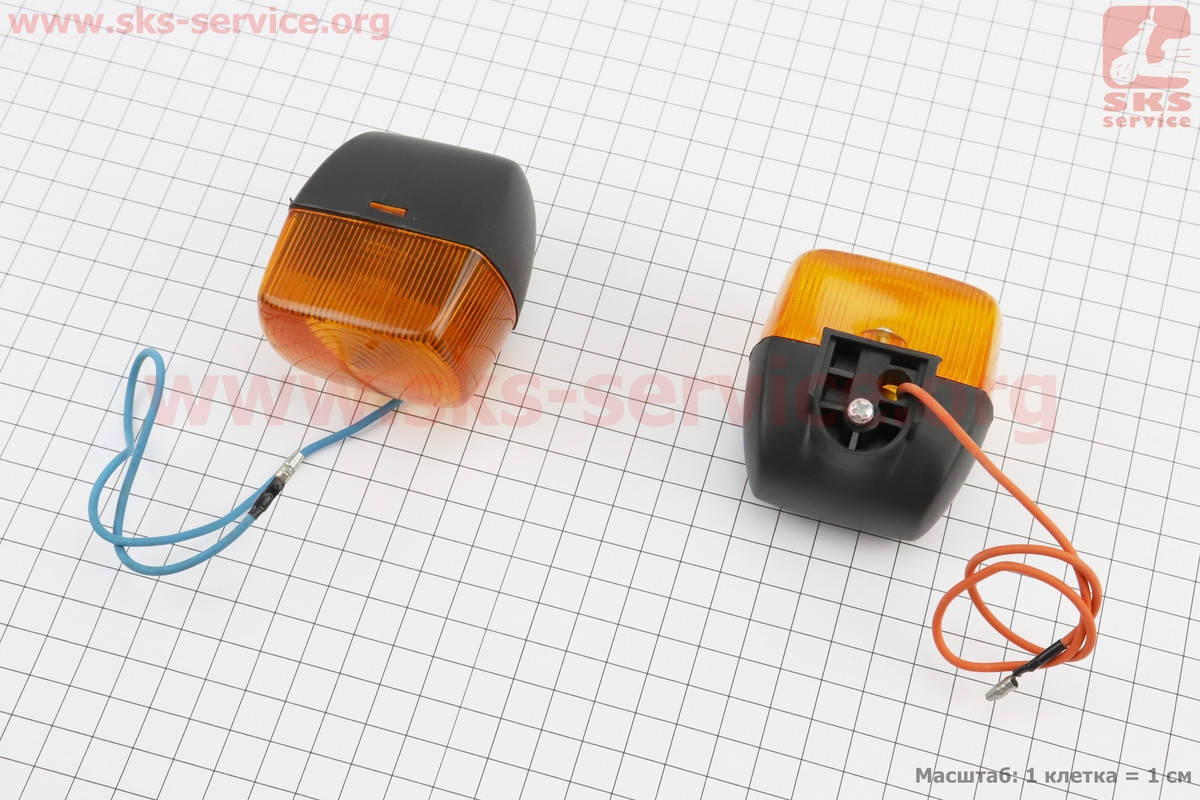 

Поворотник лев., прав. (без "ножки") к-кт 2 шт для мопеда Delta (Дельта)