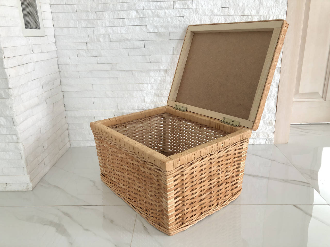 

Корзина плетена із кришкою 35х45 h25 cm