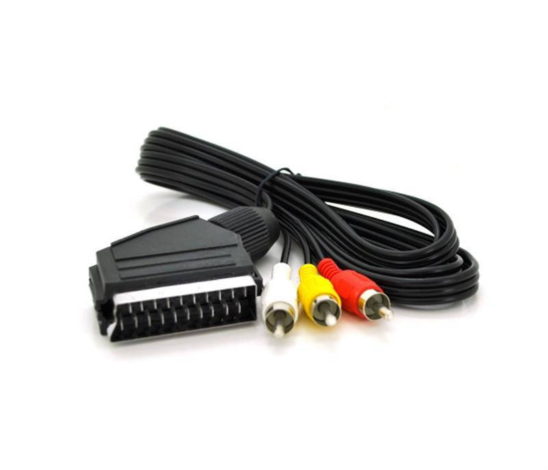 

Кабель Merlion (TT-SCART (M)-3RCA (M)-1.2/00023) SCART-3RCA, 1.2м, Black, Черный