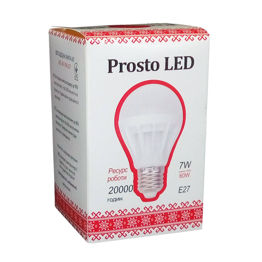 

Светодиодная лампа Prosto LED SK-7W-E27 G61 4100К (Шар)