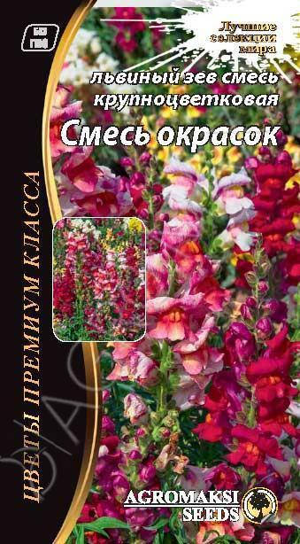 

Семена цветов Львиный зев Смесь окрасок крупноцветковая смесь, 0,2г