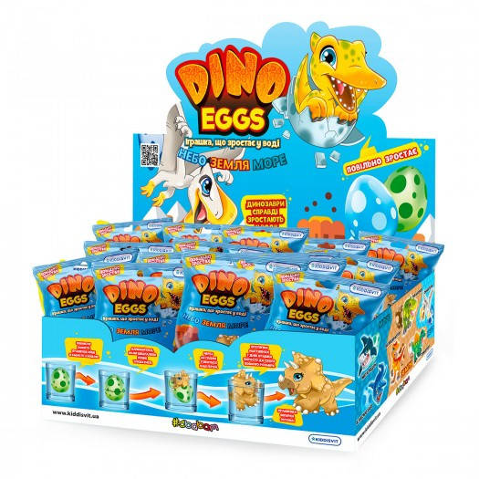 

Растущая игрушка в яйце «Dino Eggs» - Динозавры неба, земли, моря (12 шт., в дисплее)