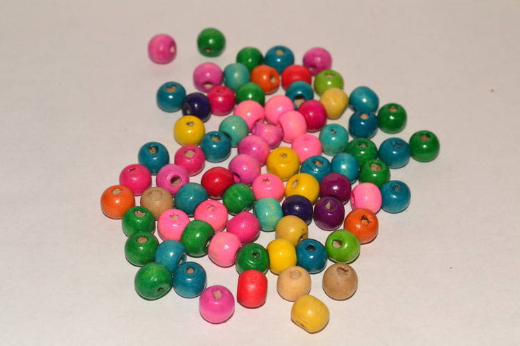 

Деревянные бусинки "Краски лета", Разные цвета