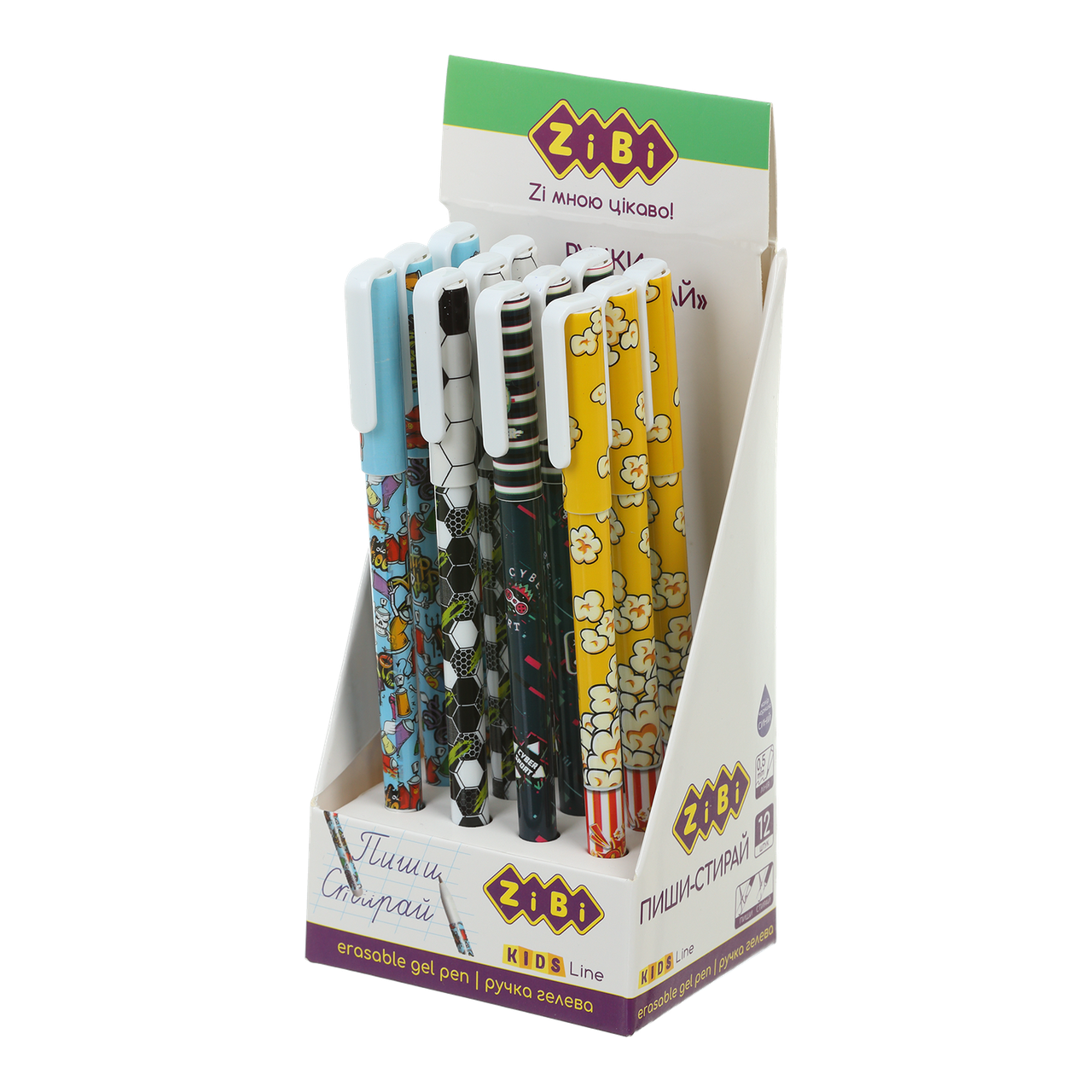 

Ручка гелевая Пишистирай 05мм для мальчиков 12шт в дисплее KIDS Line
