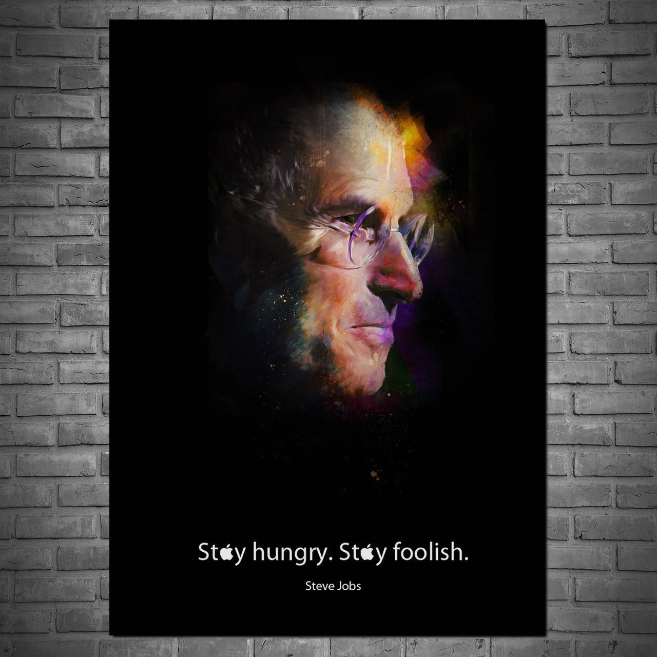 

Мотивационный плакат "Стив Джобс, Steve Jobs, Stay hungry, stay foolish" (артикул 1709)