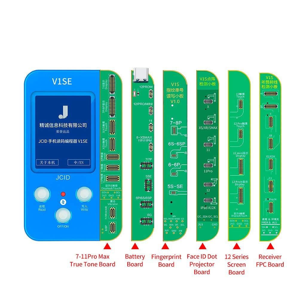 

Программатор JCID, V1SE (с 6 платами) для iPhone 7/7 Plus/8 /8P/X/XS/XR/XS Max/11/11 Pro/11 Pro Max/12/12