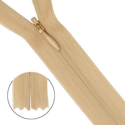 

Молния потайная #3 50 см тёплый беж, Темно-бежевый