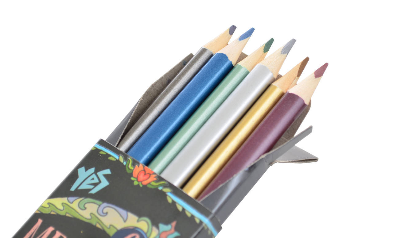 

Карандаши 6 цветов, металлизированные