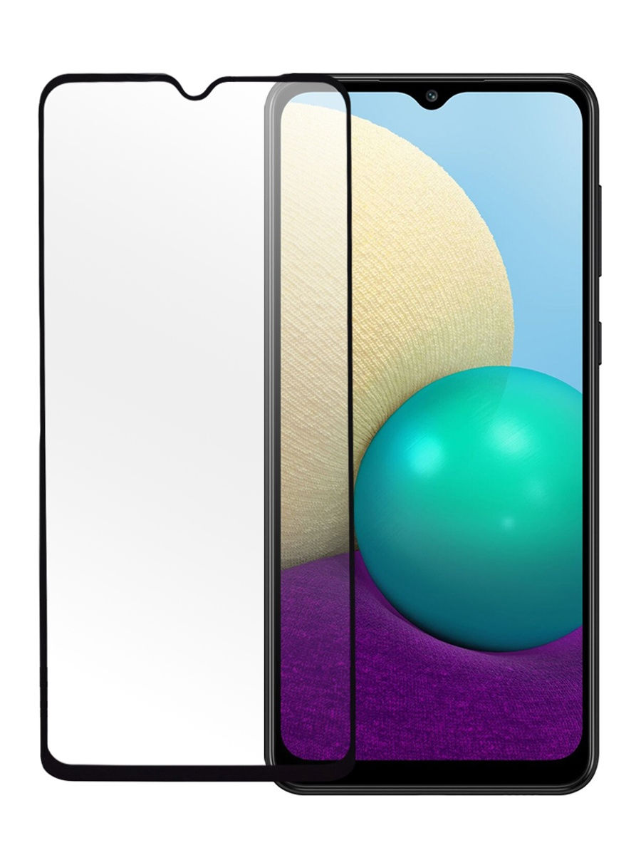 

Защитное стекло для телефона Samsung A02 / стекло защитное на самсунг а02 / 3D стекло для samsung a02, Черный