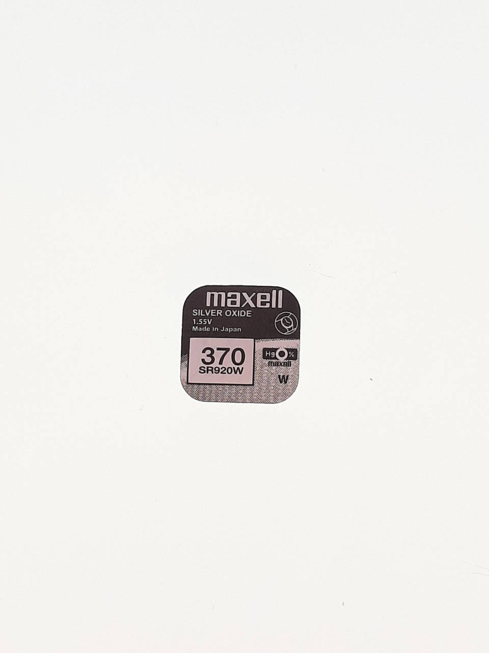

Батарейка для часов. Maxell SR920W (370) 1.55V 39mAh 9,5x2.05mm Серебрянно-цинковая