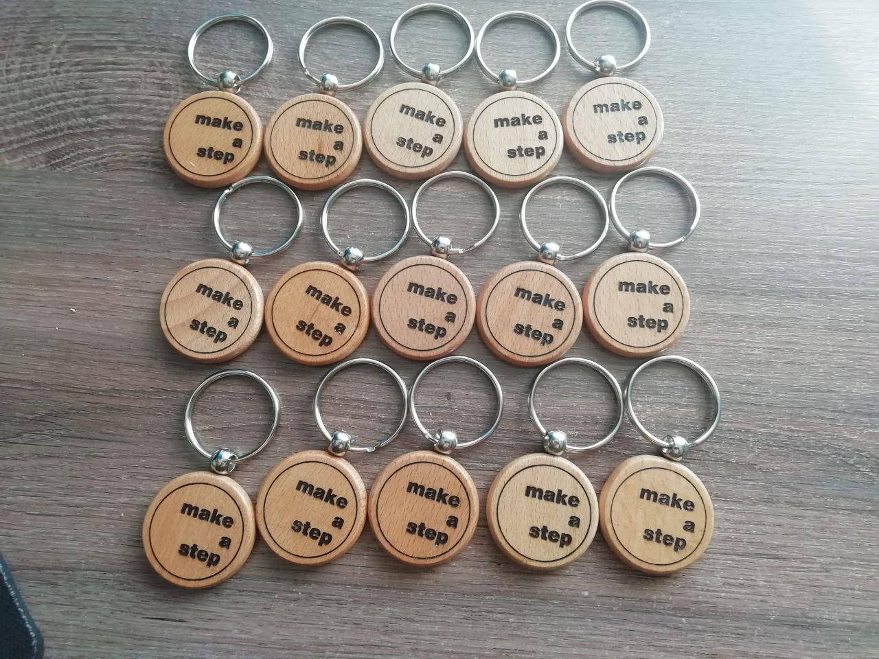 

Брелоки с логотипом и номером Деревянные Брелки для отеля, офисов, санатория из дерева Именной брелоки, Бежевый