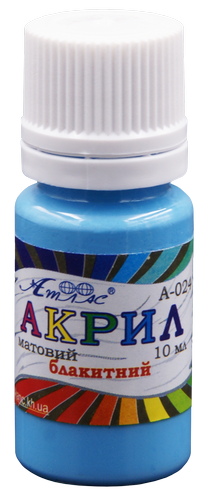 

Краска акриловая Атлас 10 мл - Голубая AS-1114, А-024, Голубой