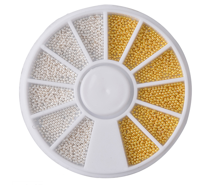 

Набор металлических бульонок для ногтей (золото+серебро)