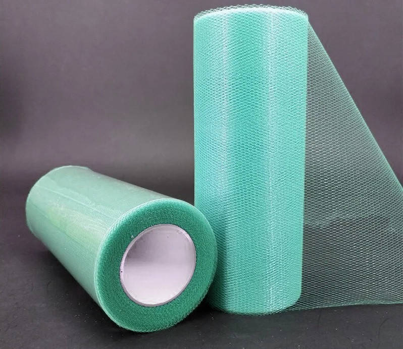 

Фатин однотонный тиффани 15 см. 1 м/п