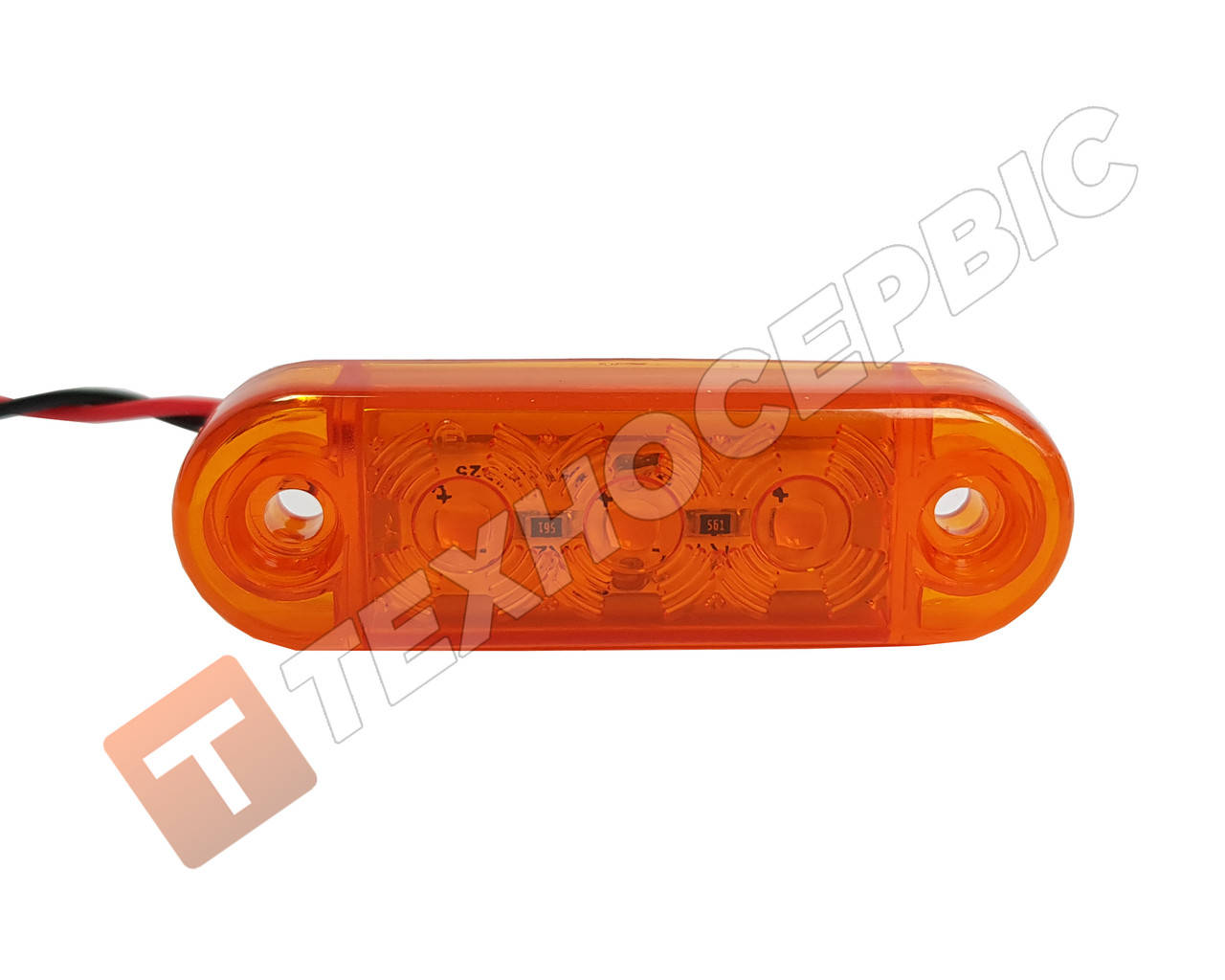 

Фонарь габаритов 12-24v желтый 3LED маркерный прицепа светодиодный (пр-во Турция)