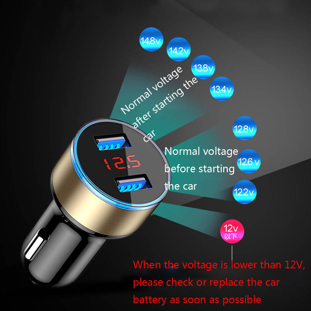 

АВТО зарядка USB 2А, тестер,вольтметр, амперметр в прикуриватель двойной 3в1