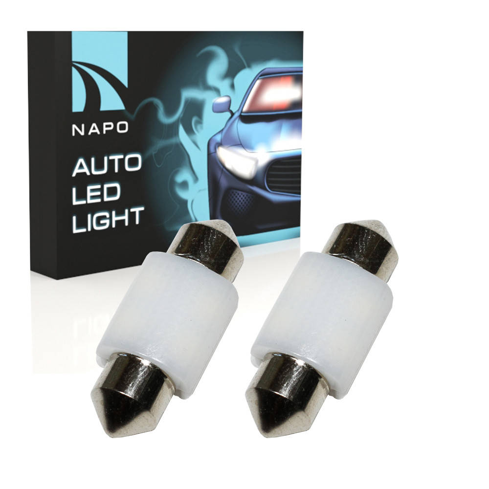 

Автолампа диодная SJ-3030-4SMD-CANBUS Ceramic 31mm, комплект 2 шт, C5W, C10W, 12-24V, цвет свечения белый