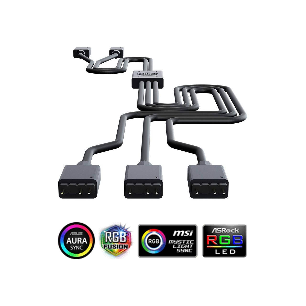 

Кабель-разветвитель Cooler Master Addressable RGB 1-to-3 Splitter Cable (MFX-AWHN-3NNN1-R1)