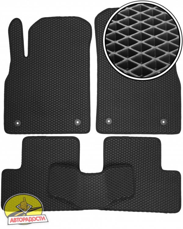 

Коврики в салон для Opel Astra J '09-15, EVA-полимерные, черные (Kinetic), Черный