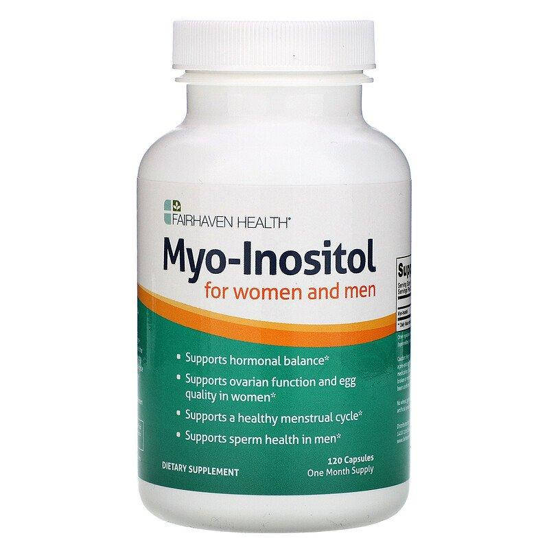 

Мио-инозитол для женщин Myo Inositol Fairhaven Health, 120 капсул